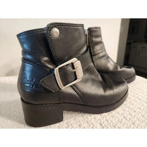 Harley-Davidson Motorcycle Khari Boots Black Leather Ankle Riding Women's 6.5